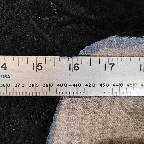 Suzy Shier Women's Black Lace & Mesh Long Sleeve Cut Out Goth  Dress Size Small - Picture 10 of 11